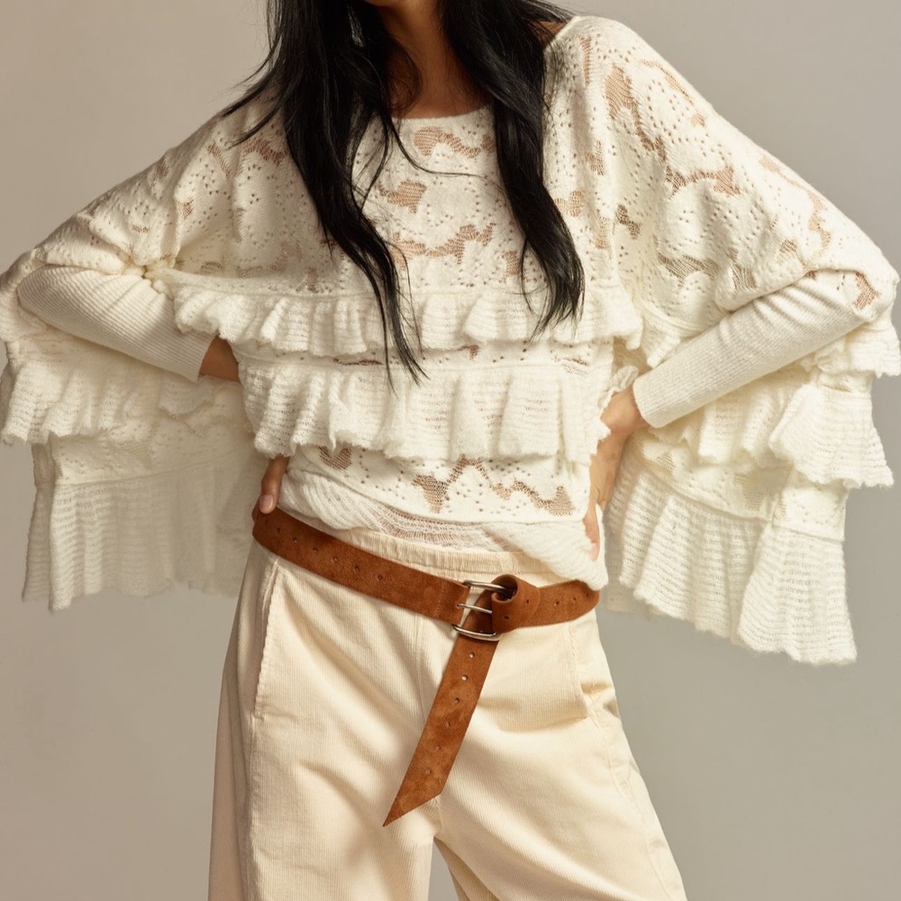 Oversized ruffle sweater